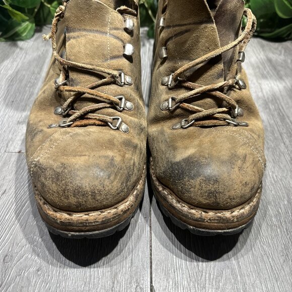 Vintage Brevettata Montagna Mountaineering Hiking Boots Swiss  Made Size 12 main image 4